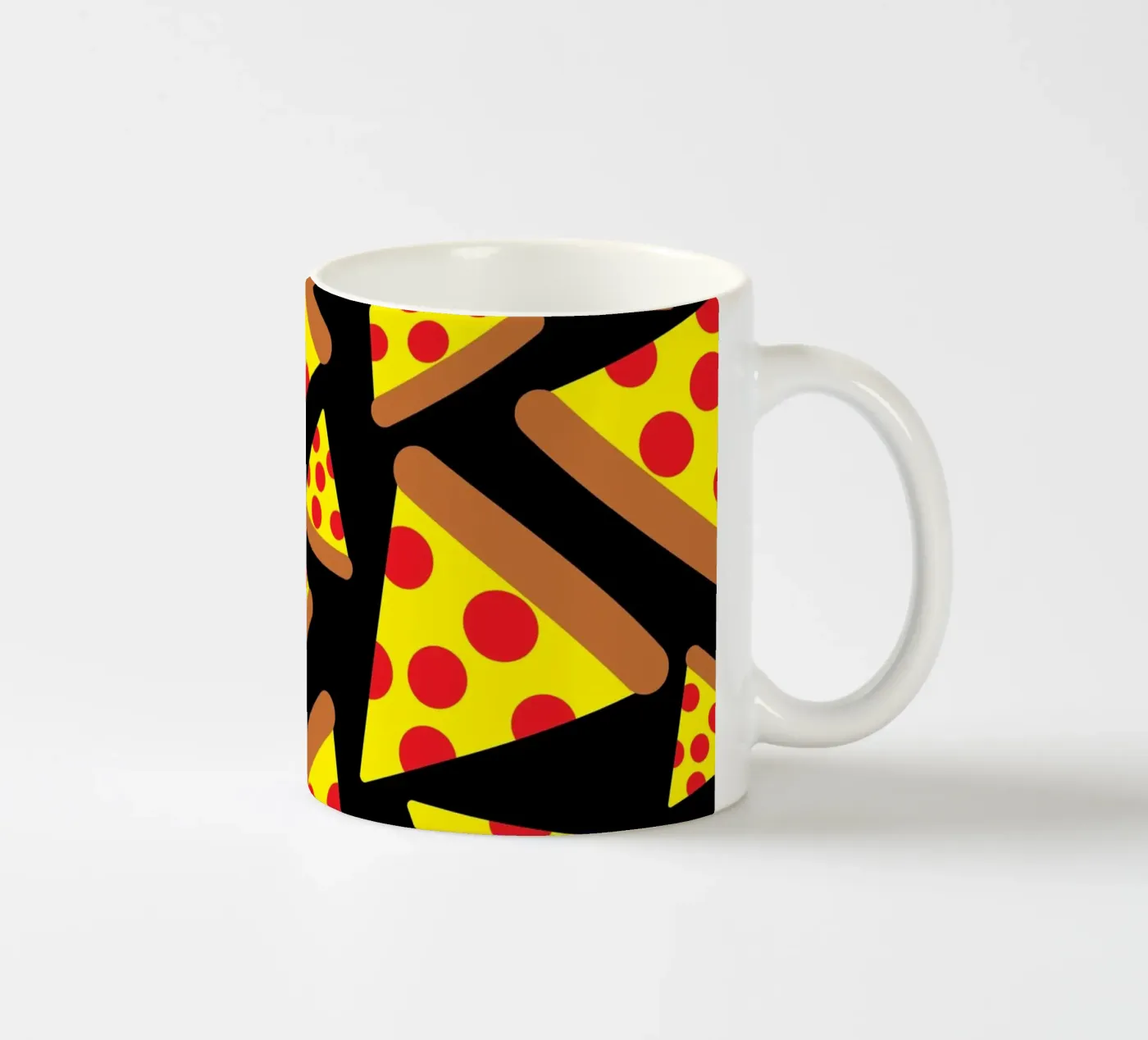 Pizza pattern ceramic mug by baobabprintstore