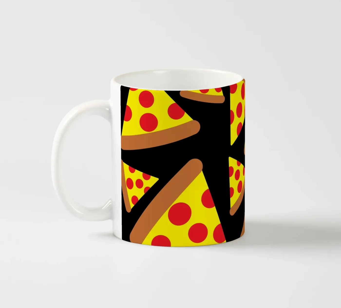 Pizza pattern ceramic mug by baobabprintstore