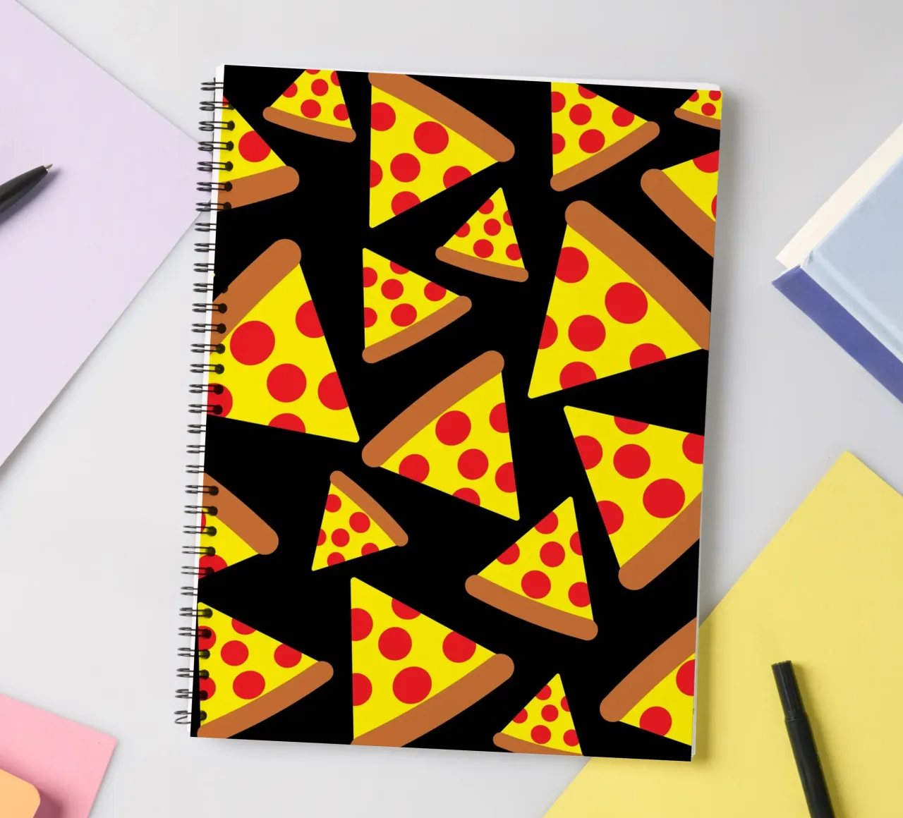 Pizza pattern spiral notebook by baobabprintstore