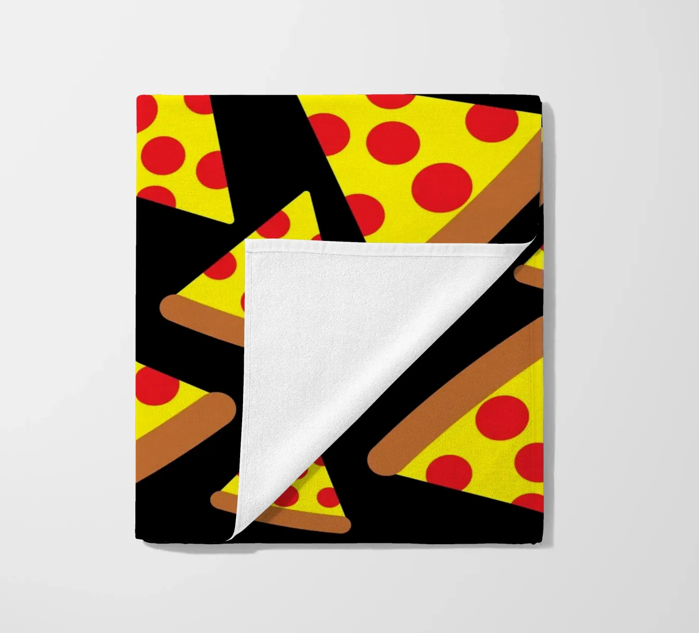 Pizza pattern strandhanddoek van baobabprintstore