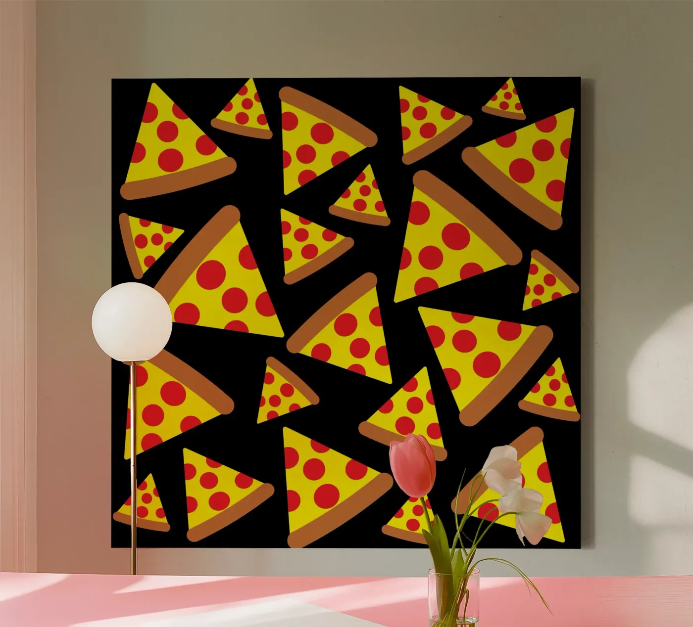 Pizza pattern canvas van baobabprintstore