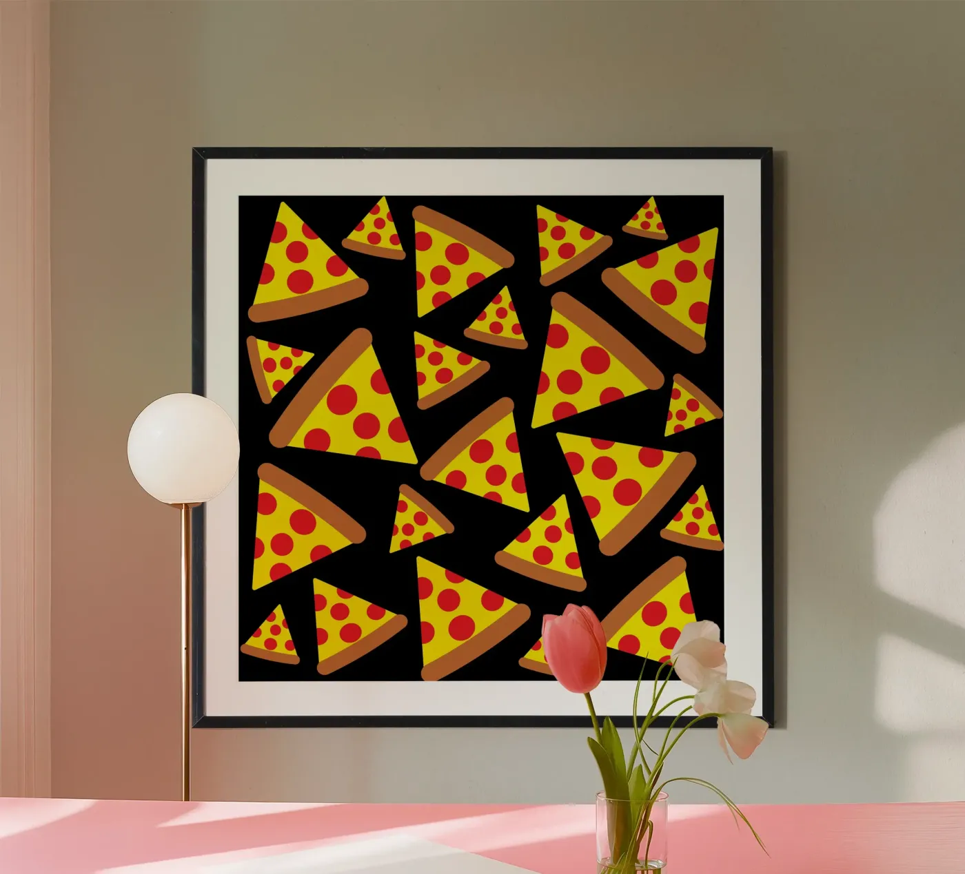 Pizza pattern Poster von baobabprintstore