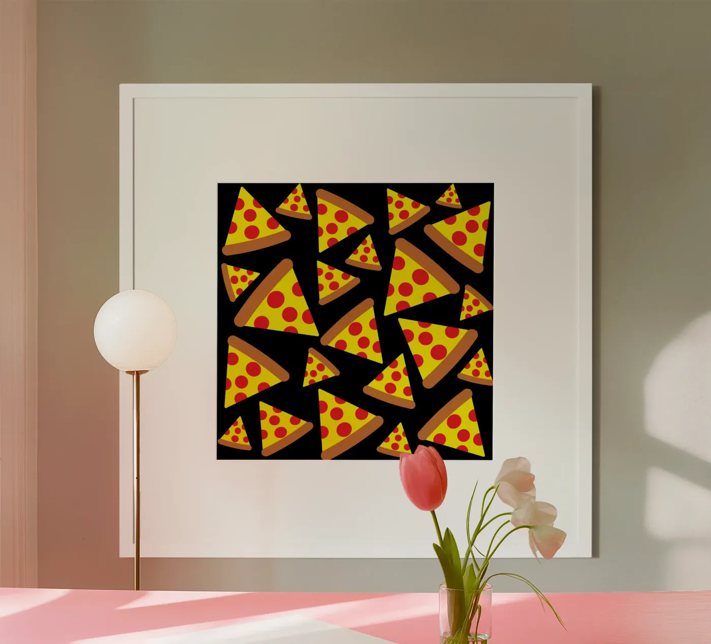Pizza pattern Poster von baobabprintstore