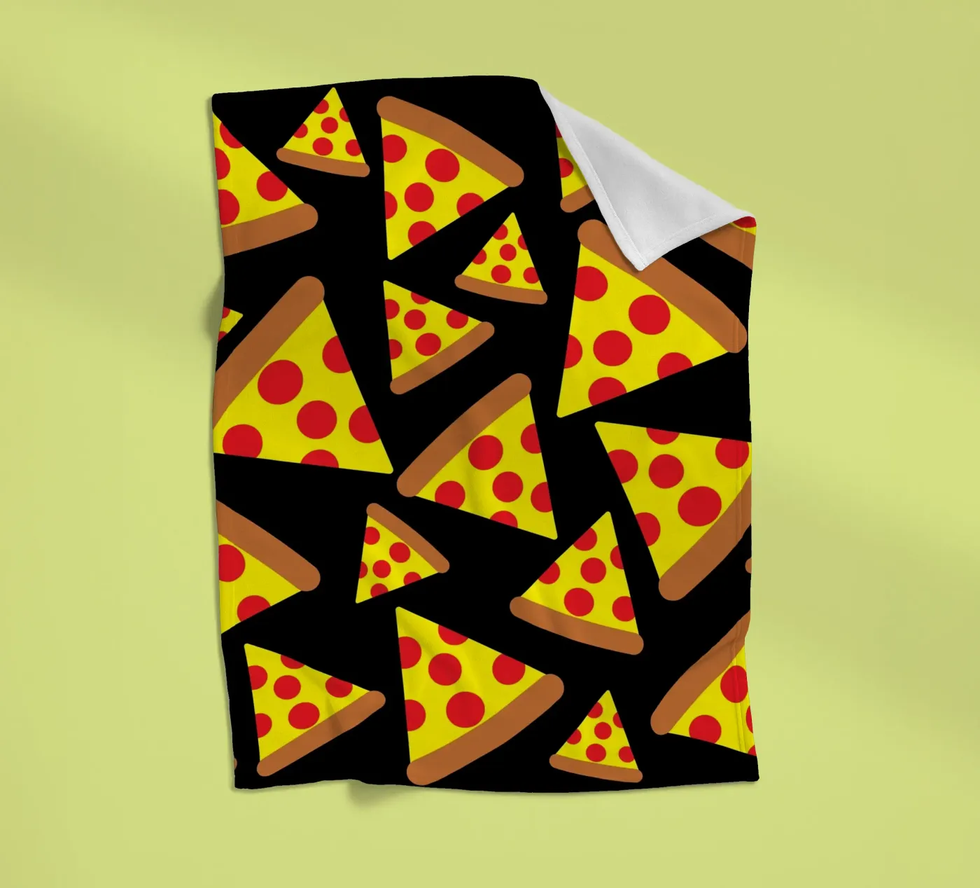 Pizza pattern fleecedeken van baobabprintstore