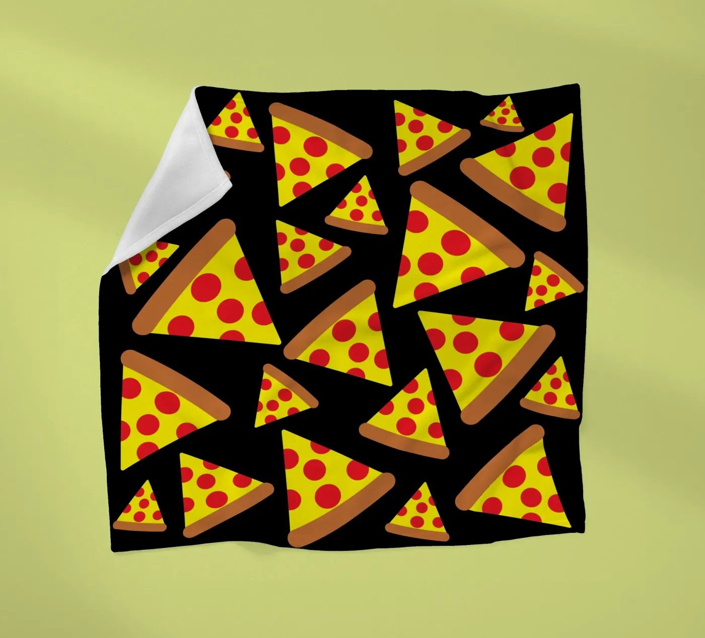 Pizza pattern fleecedeken van baobabprintstore