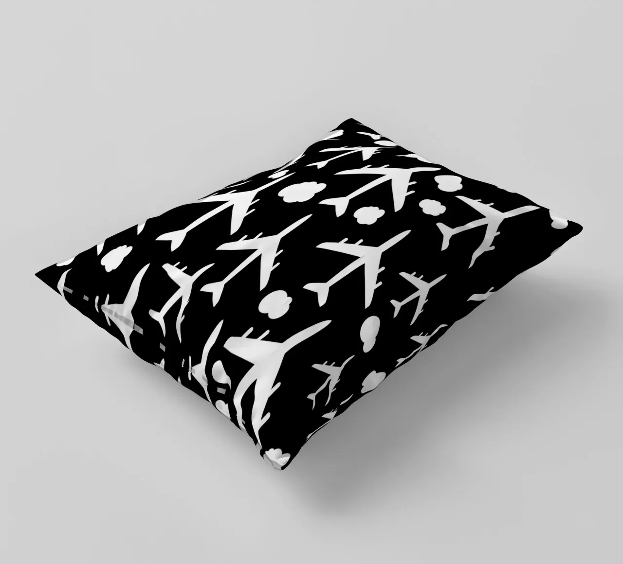 Flying aircraft pattern cuscino da baobabprintstore