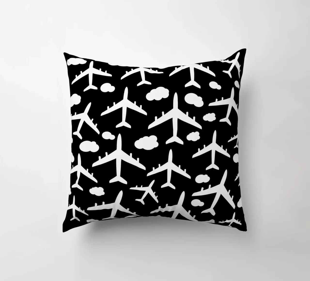 Flying aircraft pattern cuscino da baobabprintstore