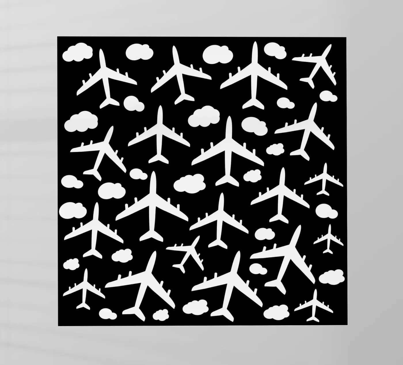 Flying aircraft pattern pellicola backlit da baobabprintstore