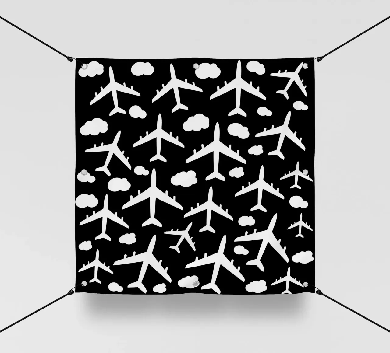 Flying aircraft pattern telo in pvc da baobabprintstore