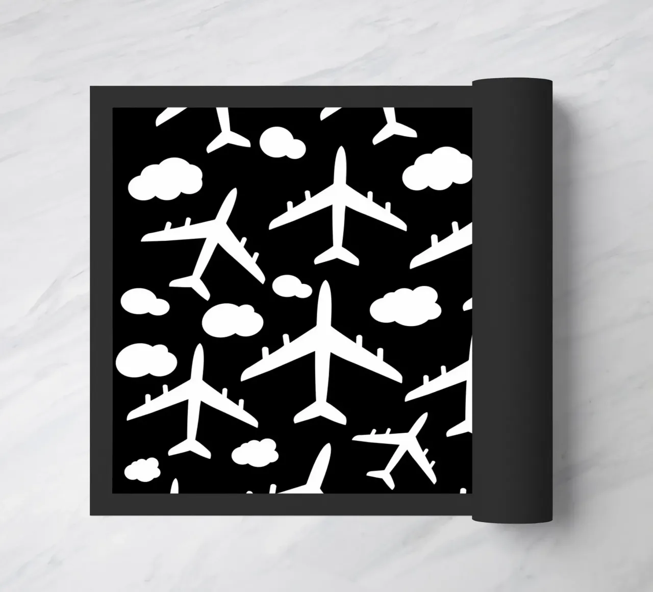 Flying aircraft pattern zerbino da baobabprintstore