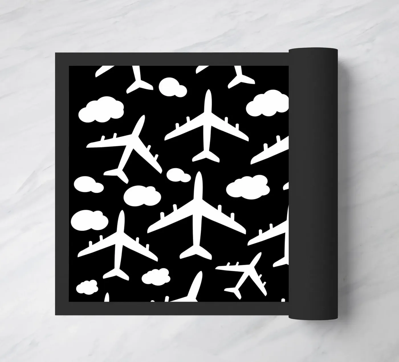 Flying aircraft pattern zerbino da baobabprintstore