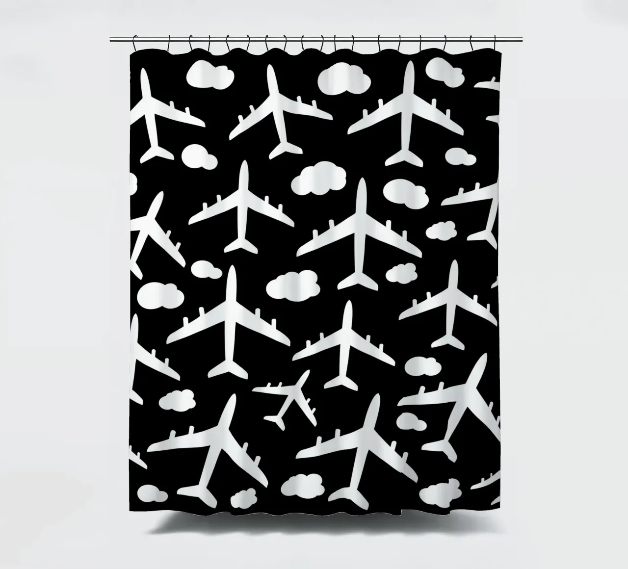 Flying aircraft pattern tenda da doccia da baobabprintstore