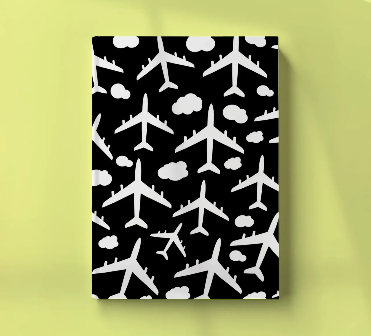 Flying aircraft pattern notebook by baobabprintstore