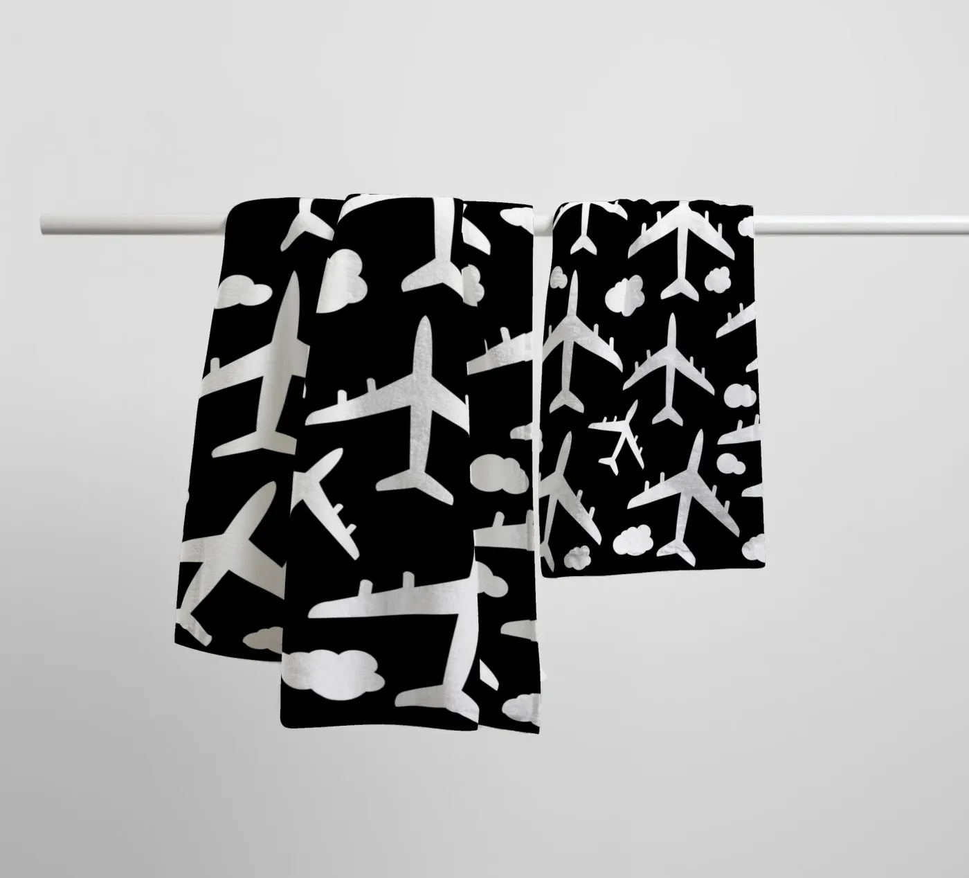 Flying aircraft pattern towel by baobabprintstore
