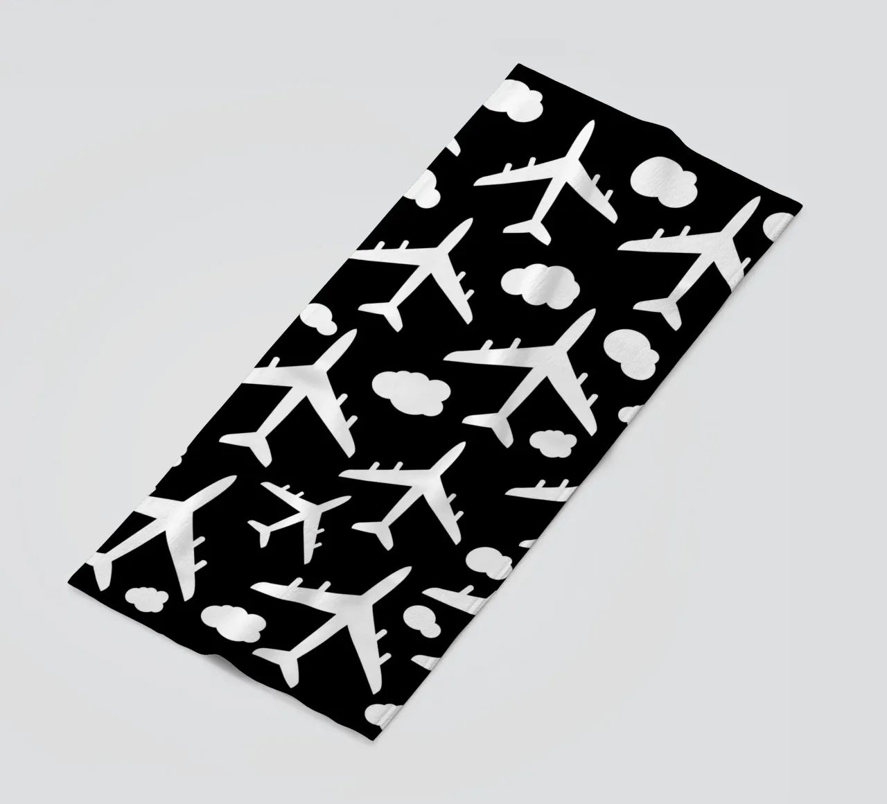 Flying aircraft pattern telo mare da baobabprintstore