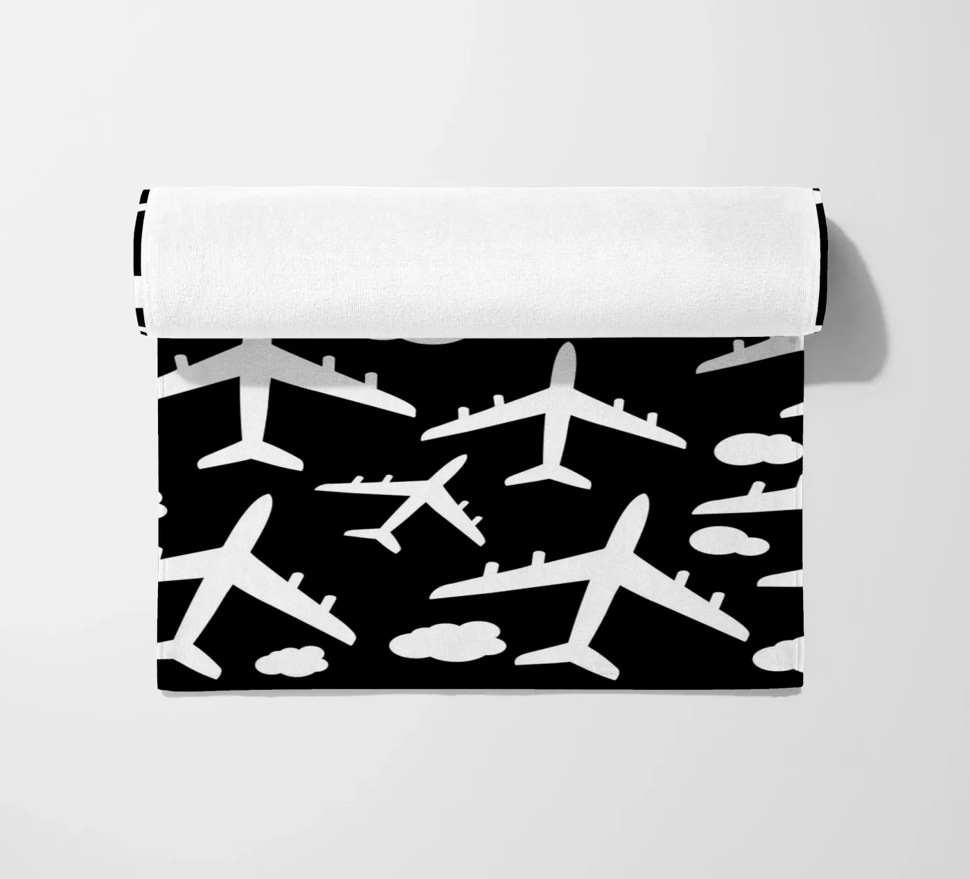 Flying aircraft pattern telo mare da baobabprintstore