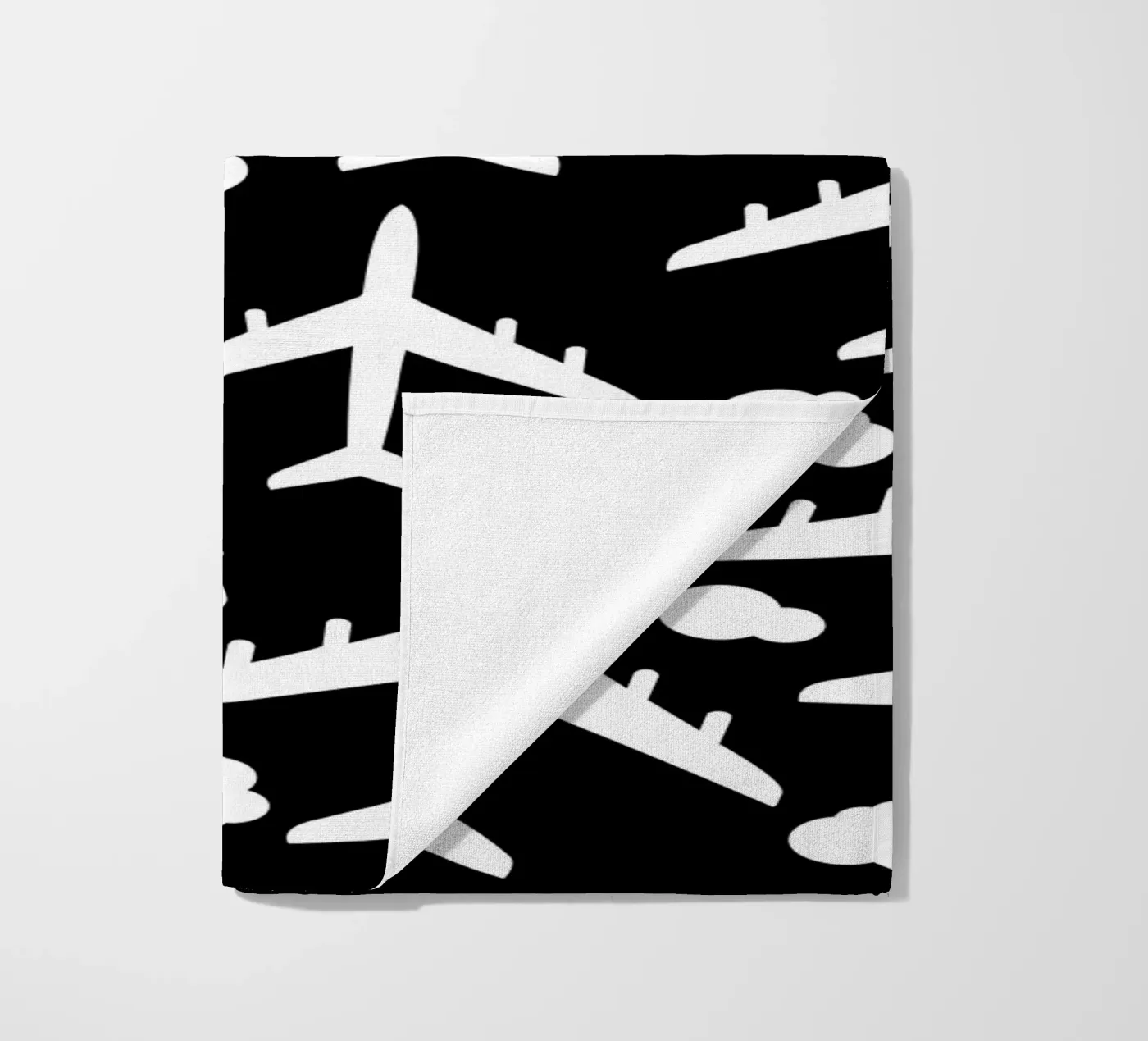 Flying aircraft pattern beach towel by baobabprintstore