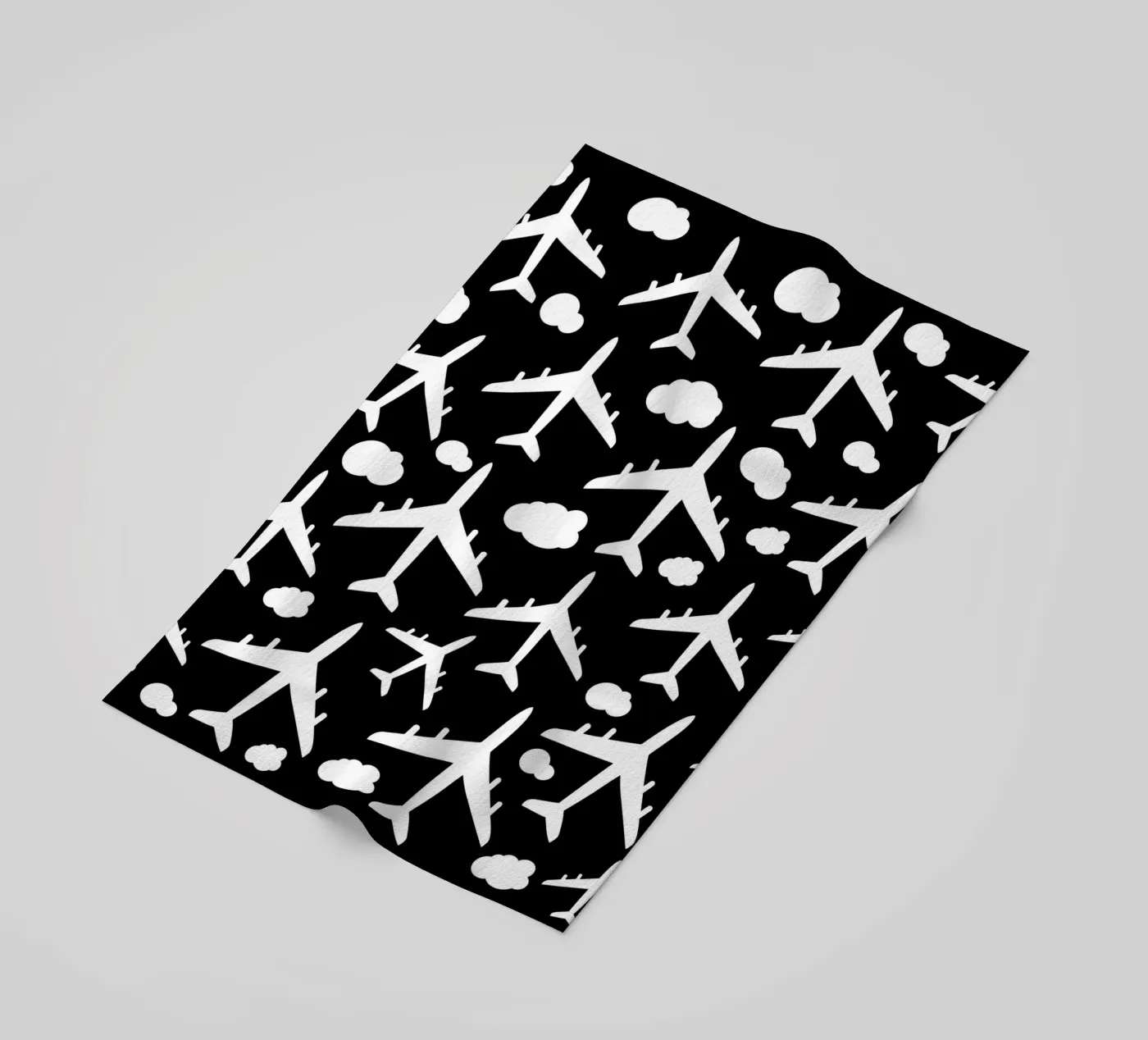 Flying aircraft pattern telo mare da baobabprintstore