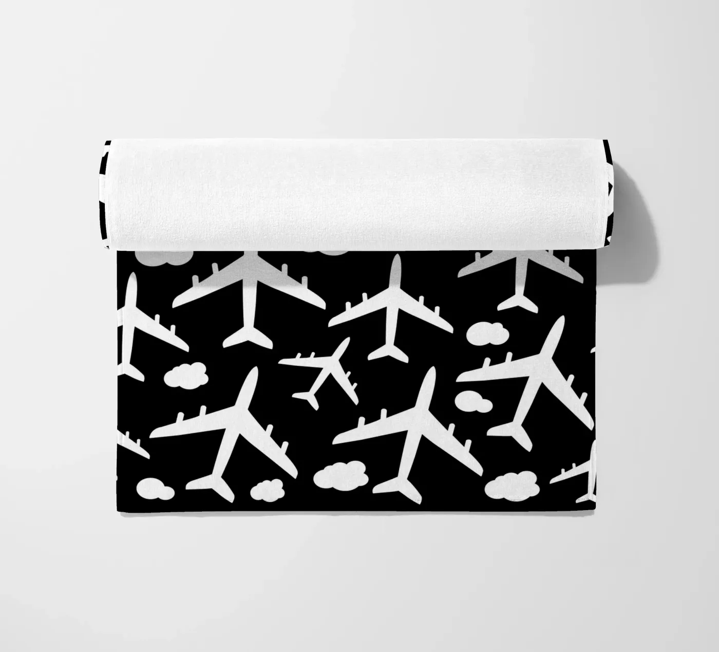 Flying aircraft pattern beach towel by baobabprintstore