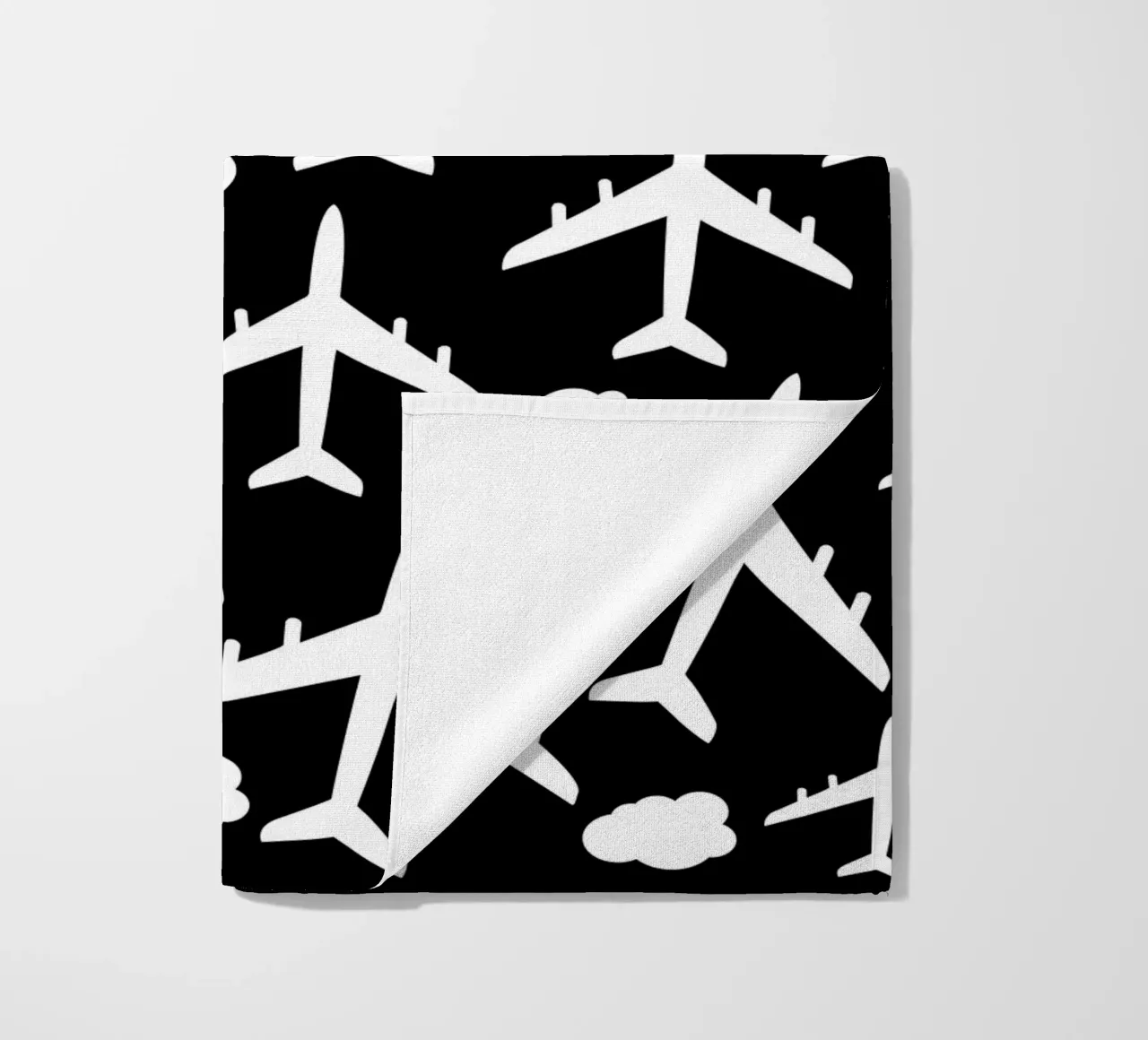 Flying aircraft pattern telo mare da baobabprintstore