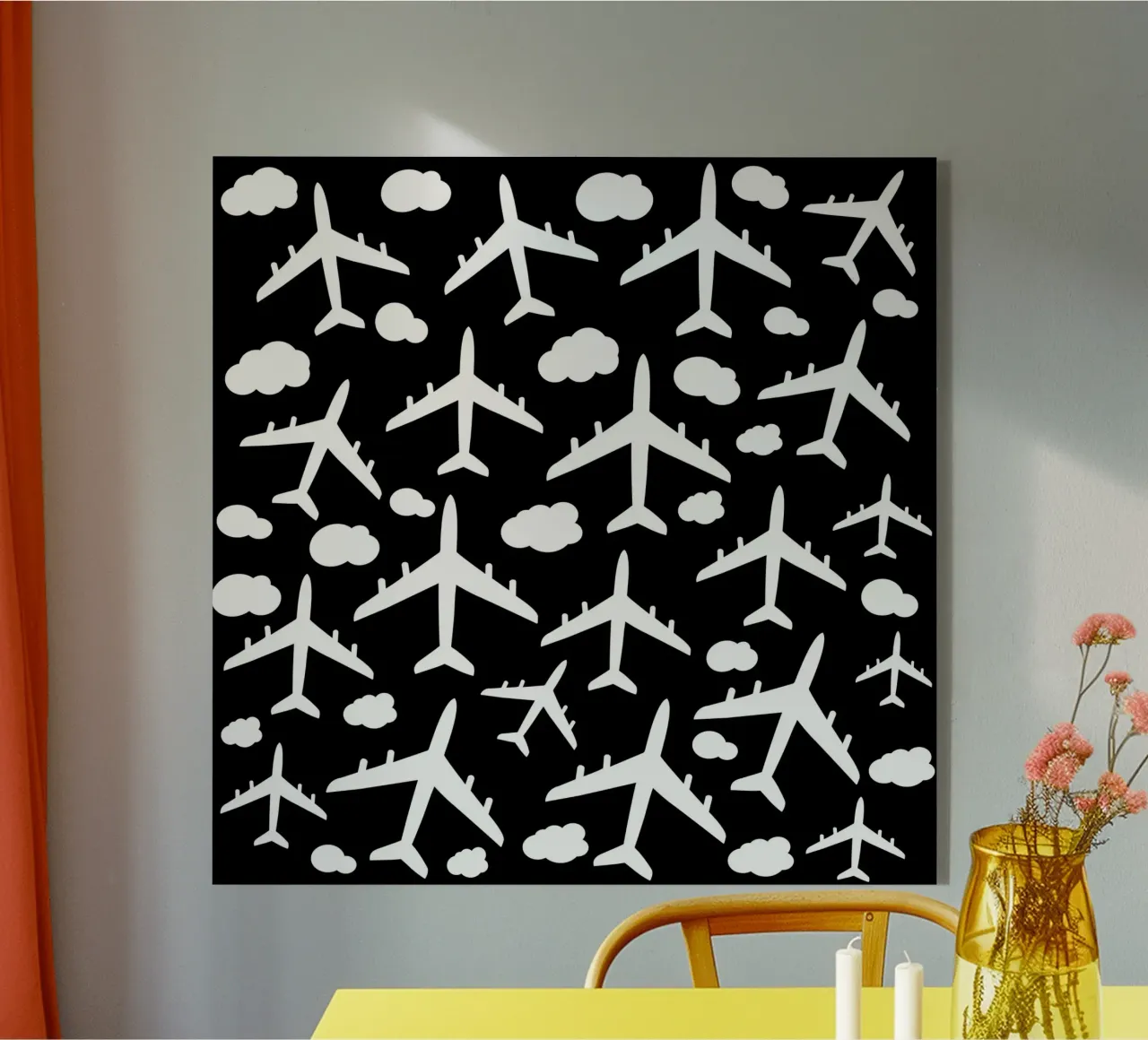 Flying aircraft pattern plexiglass da baobabprintstore