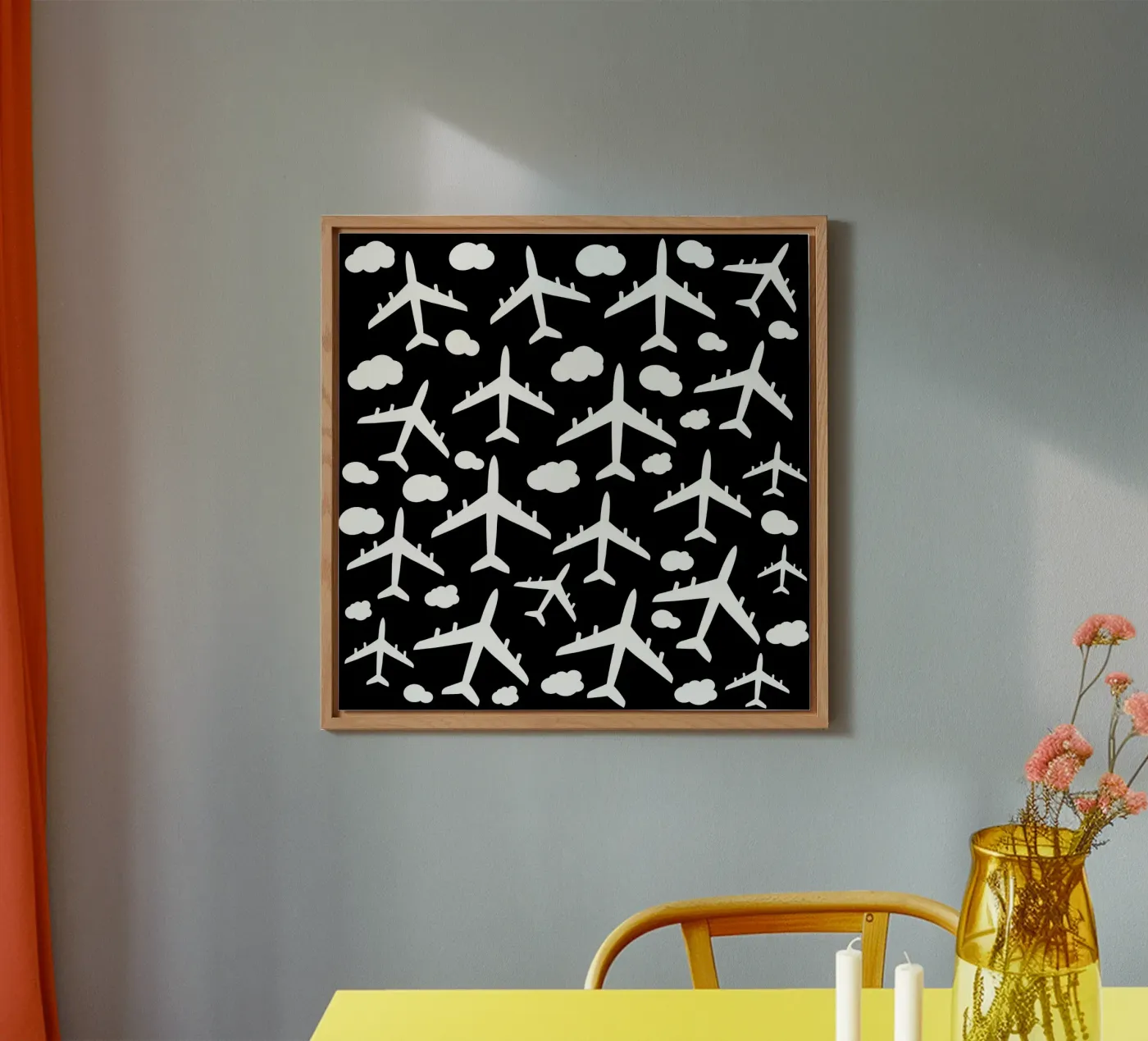 Flying aircraft pattern pannello forex da baobabprintstore