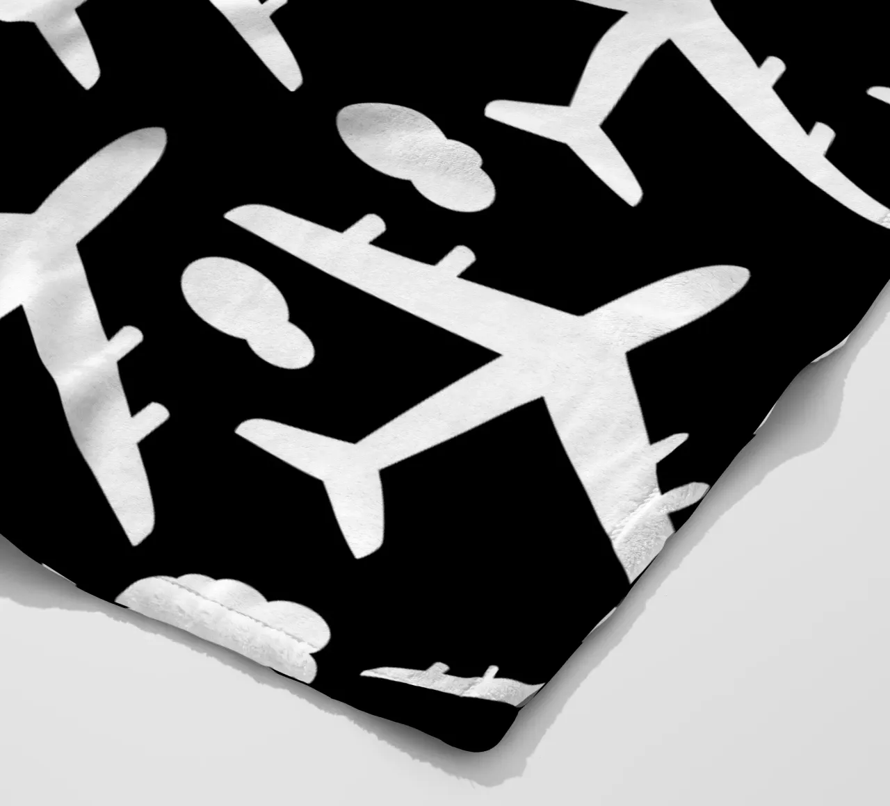 Flying aircraft pattern Fleecedecke von baobabprintstore