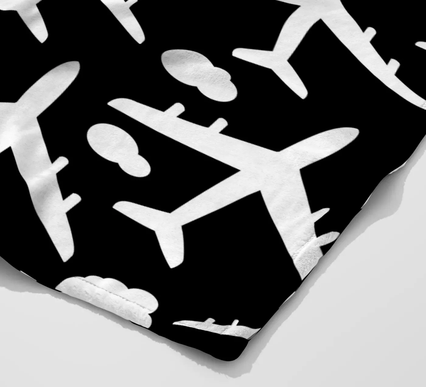 Flying aircraft pattern Fleecedecke von baobabprintstore