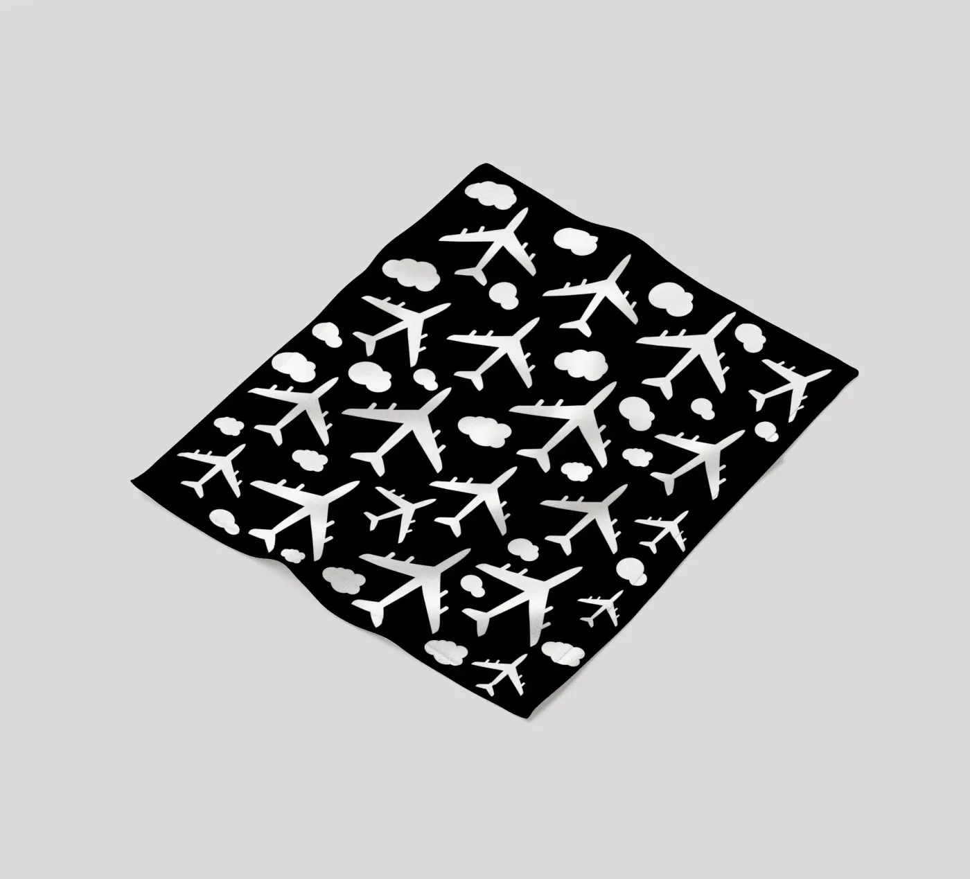 Flying aircraft pattern Fleecedecke von baobabprintstore