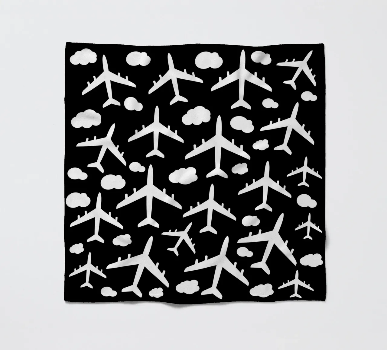 Flying aircraft pattern Fleecedecke von baobabprintstore