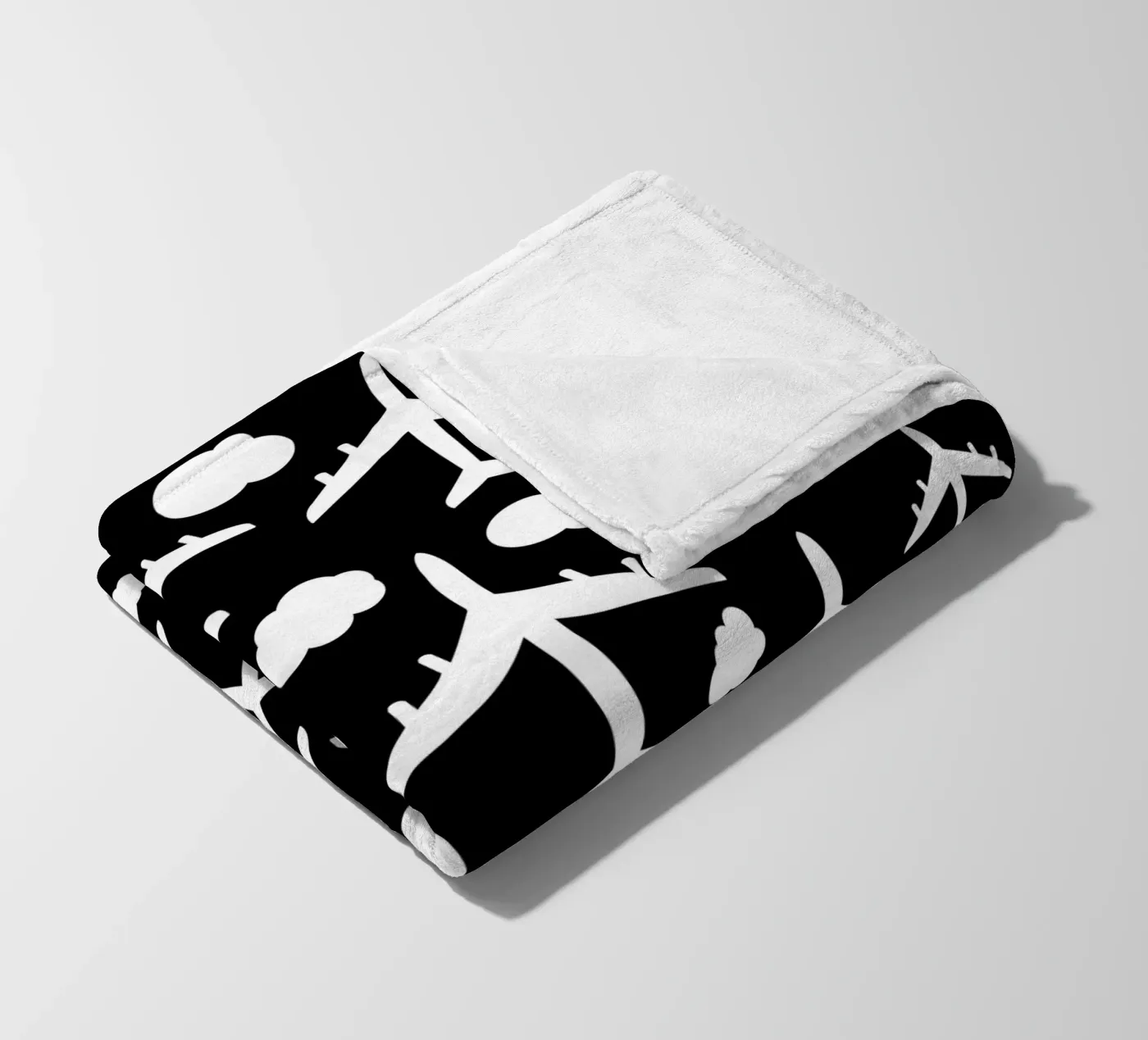 Flying aircraft pattern Fleecedecke von baobabprintstore