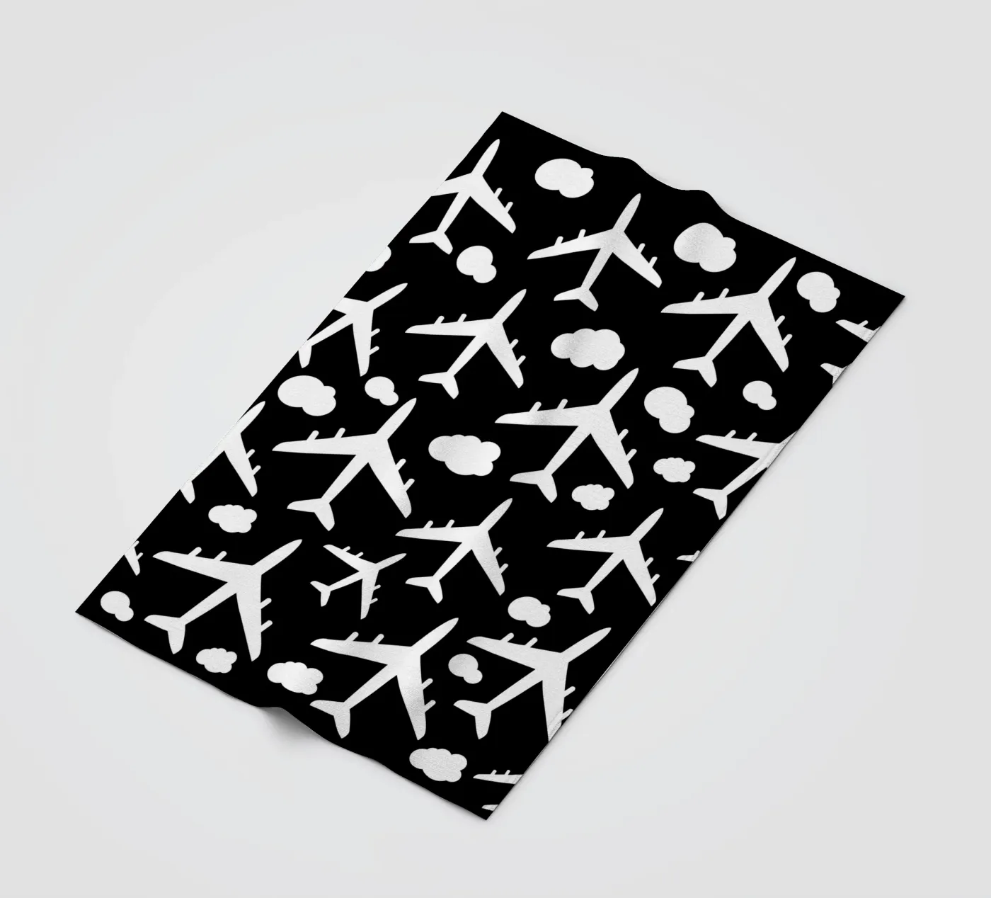 Flying aircraft pattern fleecedeken van baobabprintstore