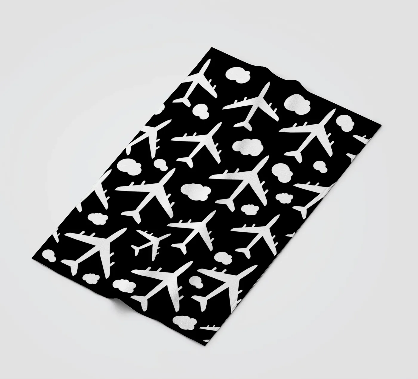 Flying aircraft pattern Fleecedecke von baobabprintstore