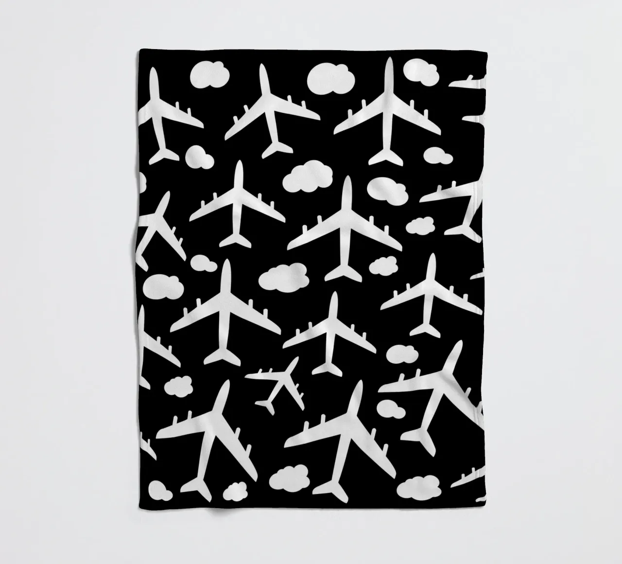 Flying aircraft pattern Fleecedecke von baobabprintstore