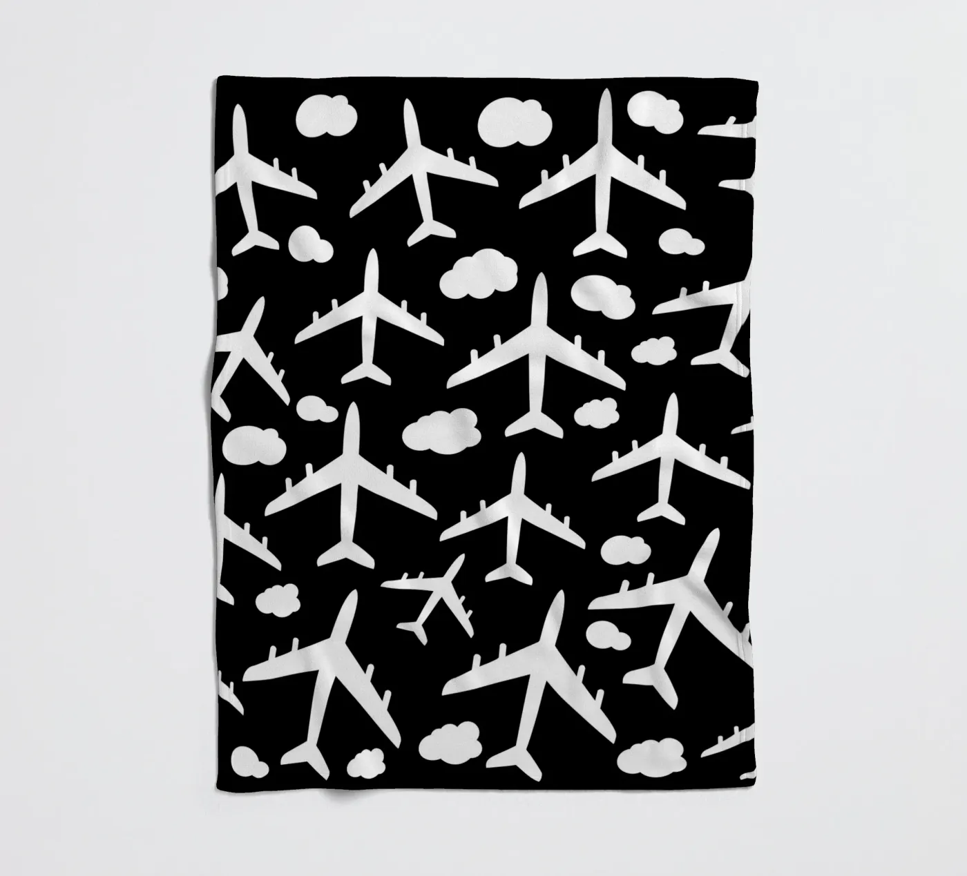 Flying aircraft pattern Fleecedecke von baobabprintstore