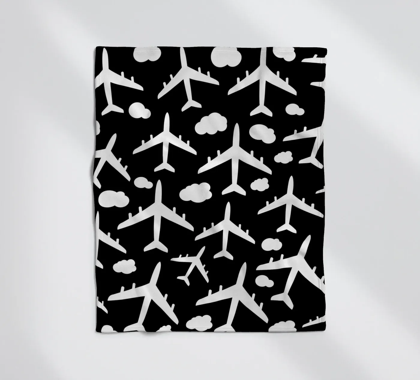 Flying aircraft pattern Fleecedecke von baobabprintstore