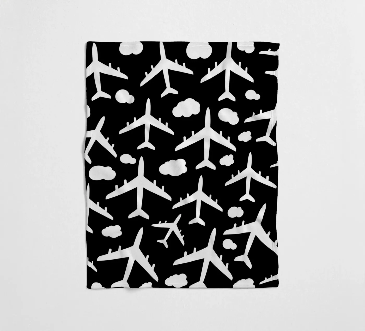 Flying aircraft pattern Fleecedecke von baobabprintstore