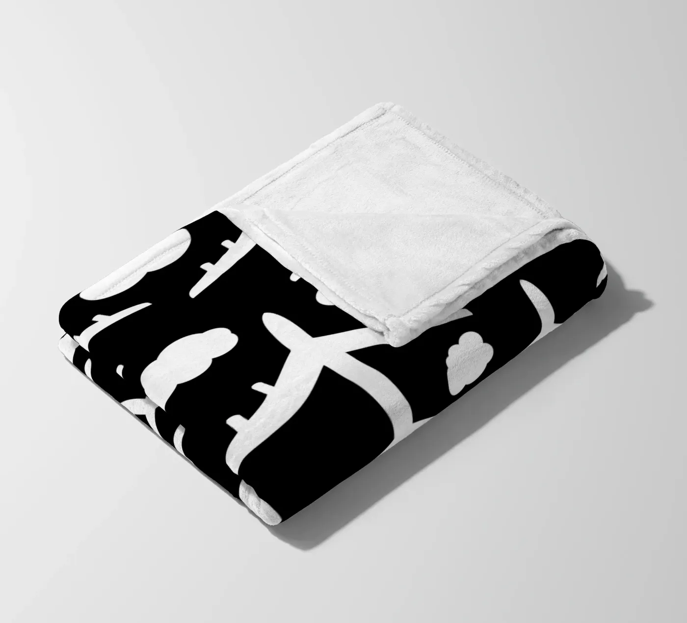 Flying aircraft pattern Fleecedecke von baobabprintstore