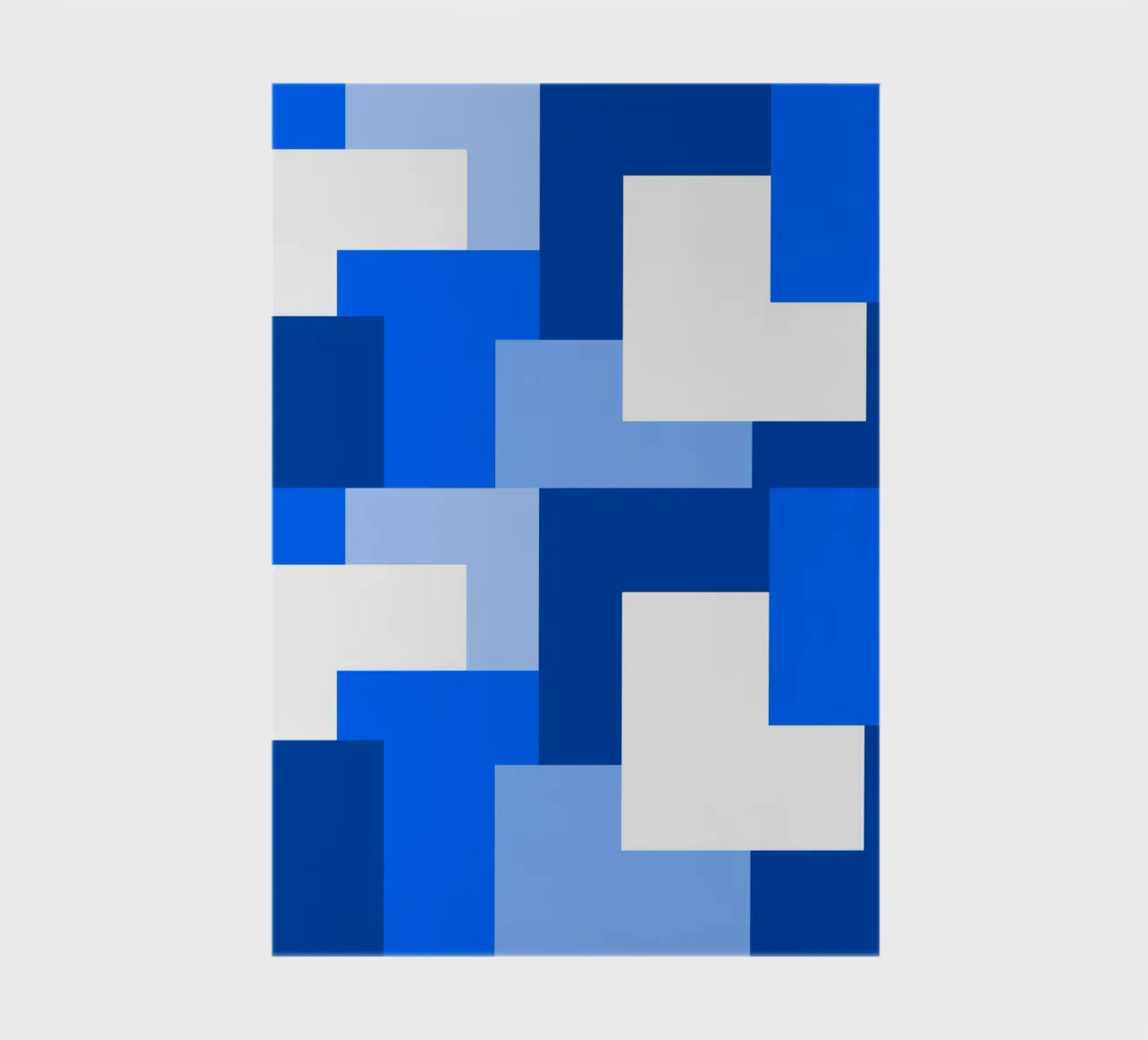 Blue square tiles notebook by baobabprintstore