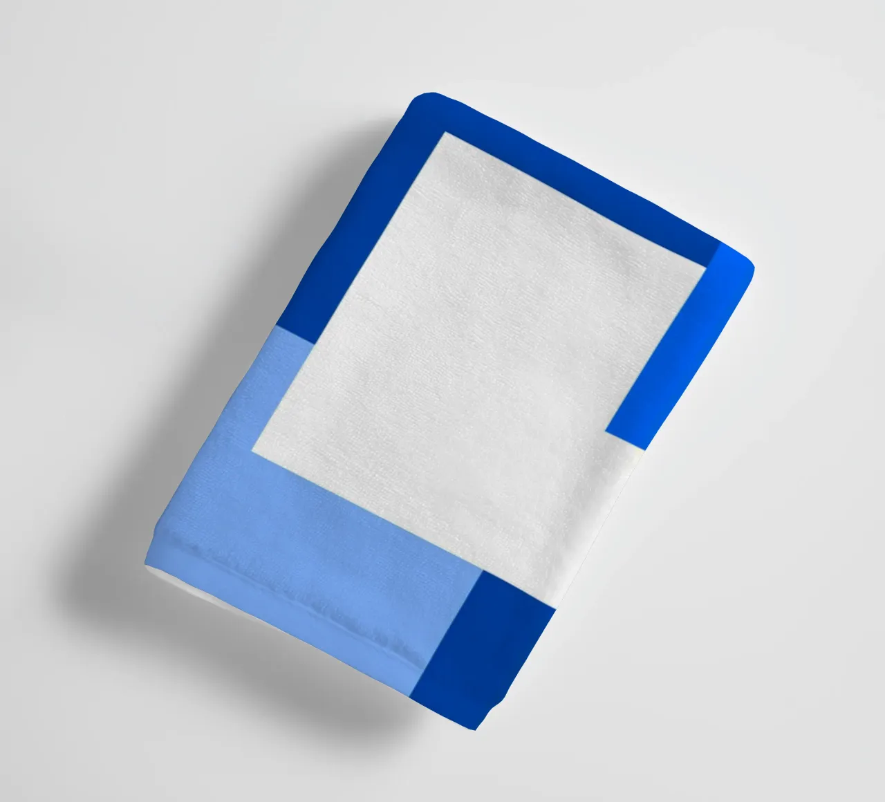 Blue square tiles towel by baobabprintstore