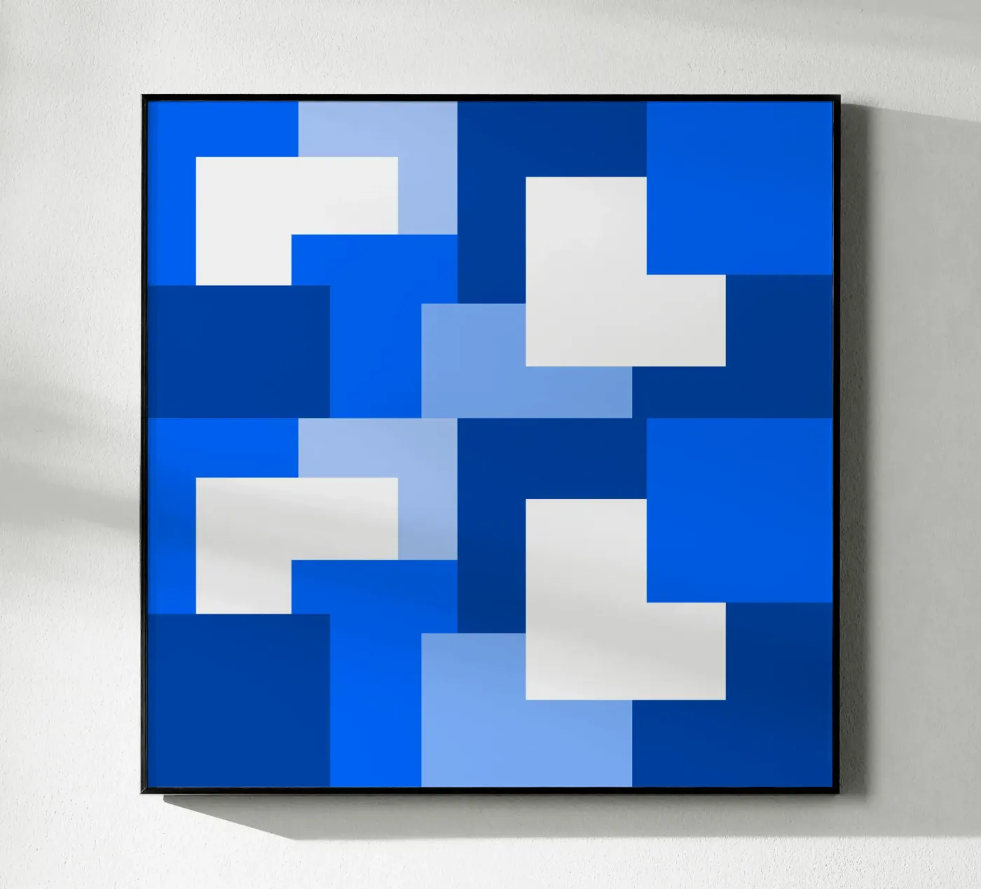 Blue square tiles Acryl-Glas von baobabprintstore