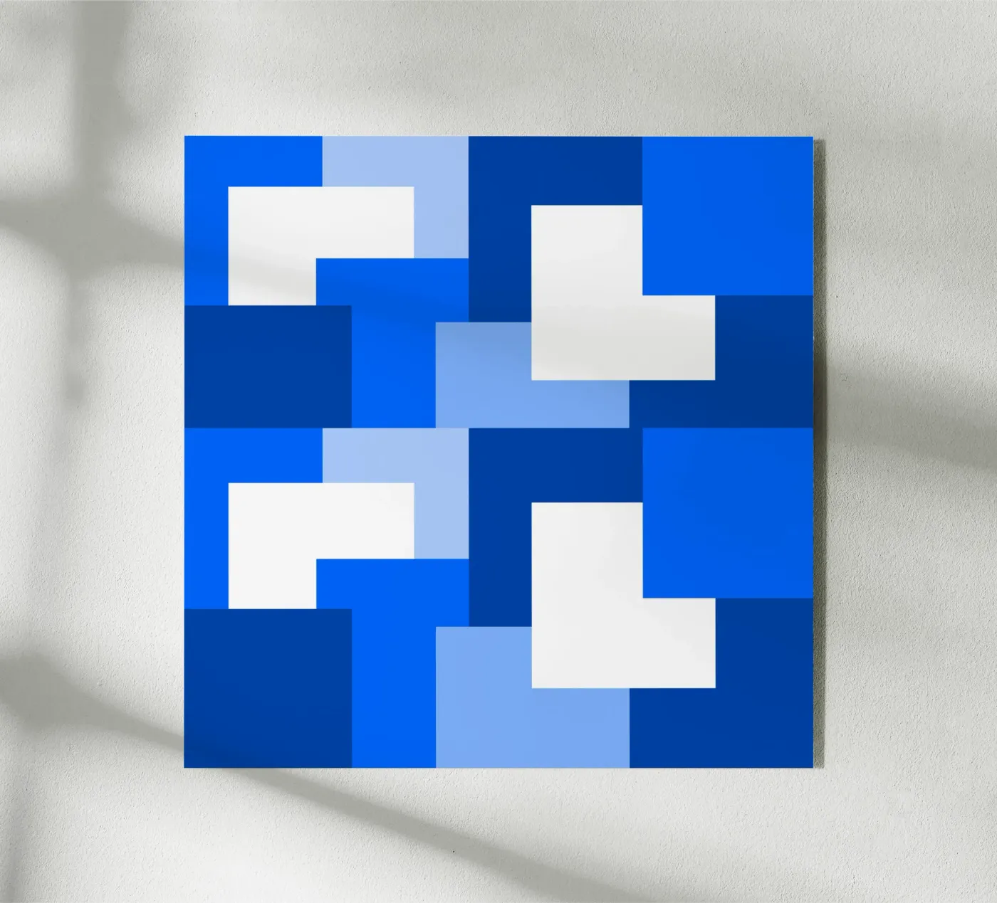 Blue square tiles Acryl-Glas von baobabprintstore
