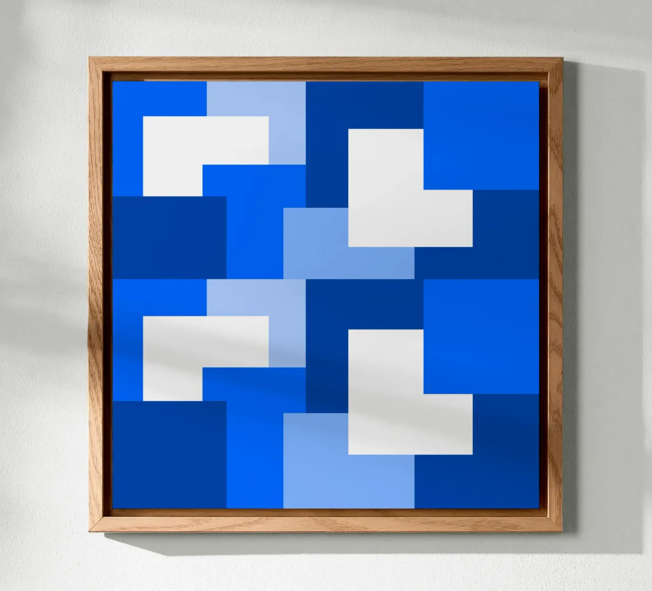 Blue square tiles alluminio dibond da baobabprintstore
