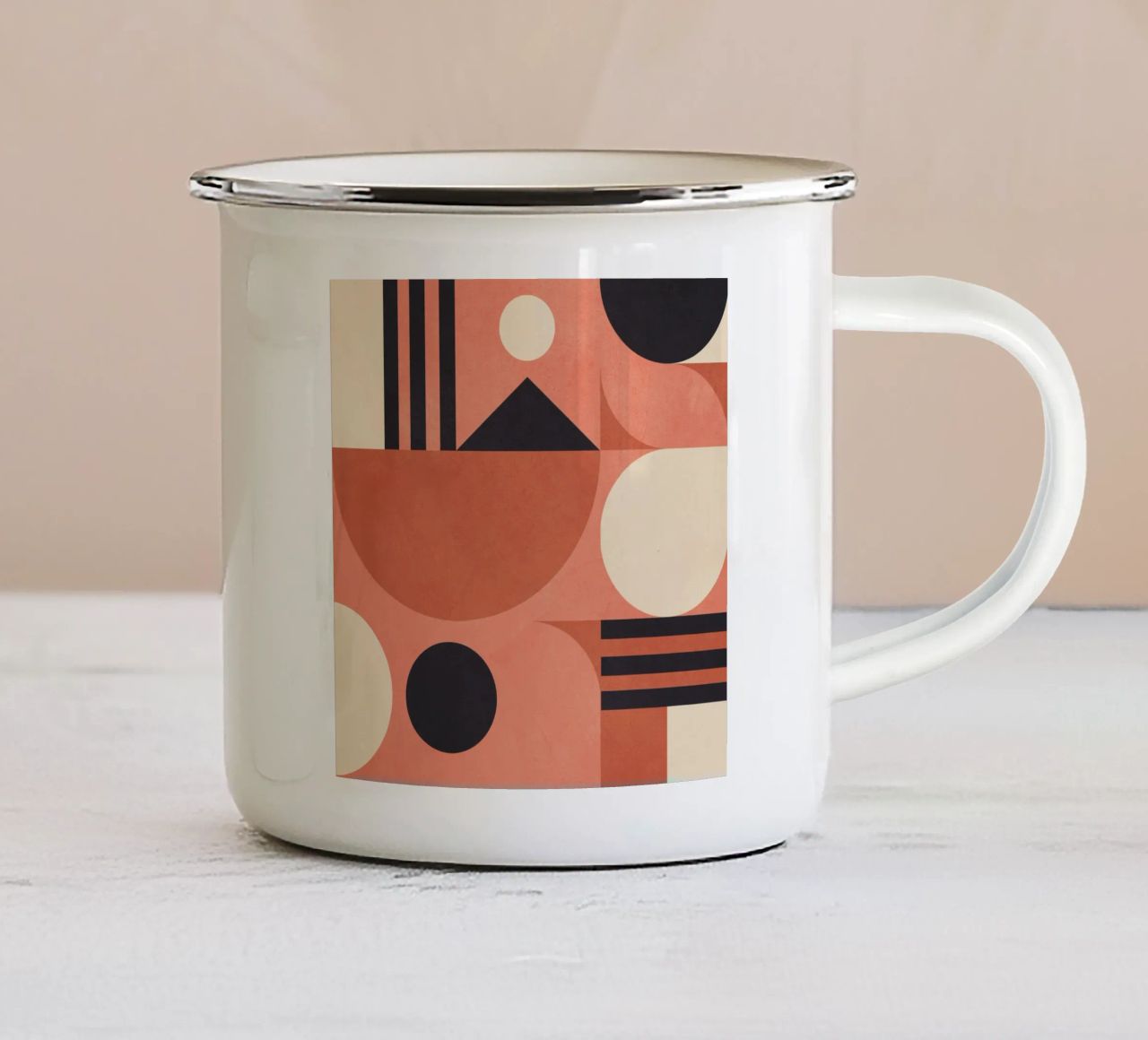 Forme geometriche 181 tazza in smalto da Gaite