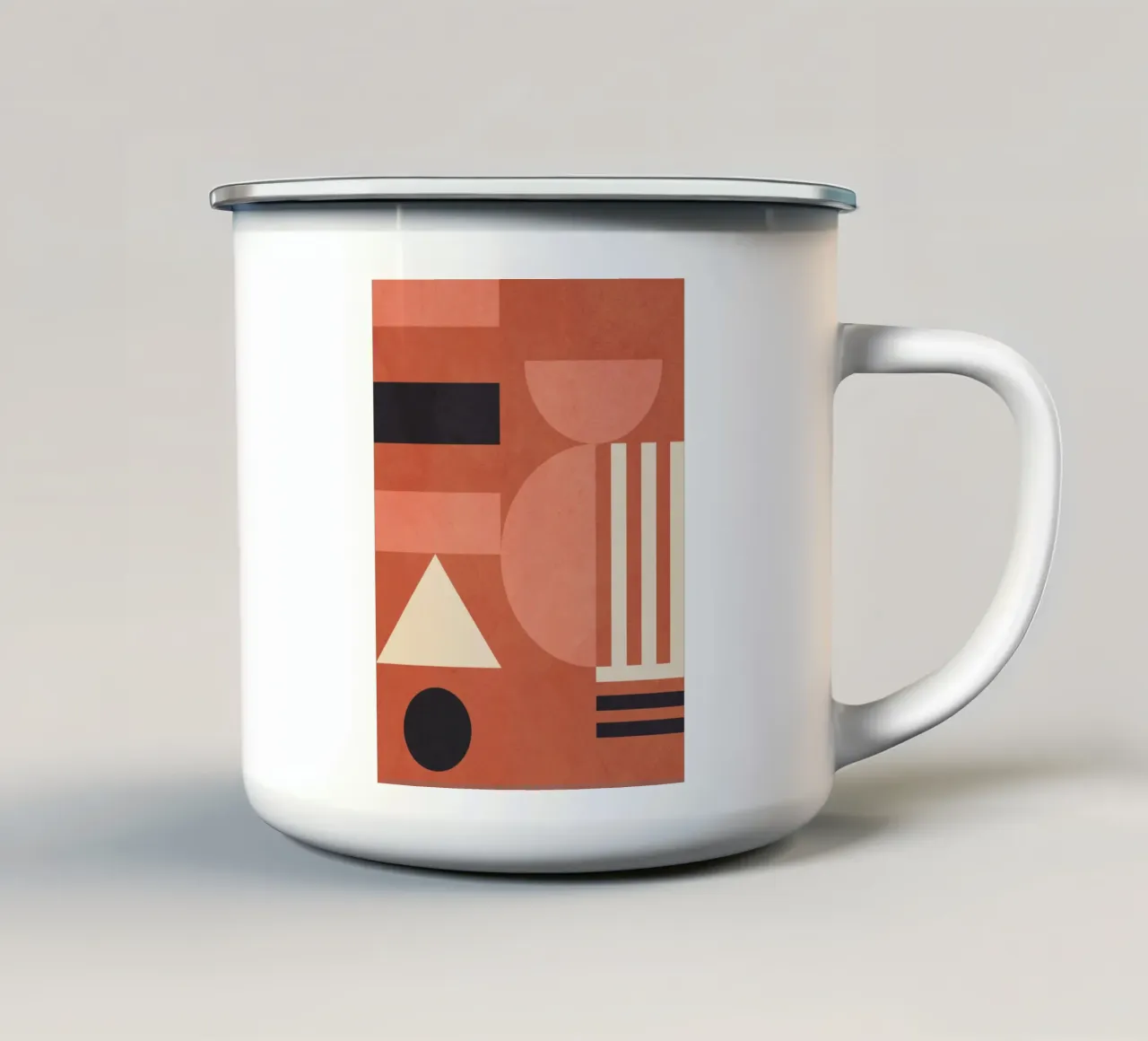 Geometric Shapes 182 enamel mug by Gaite