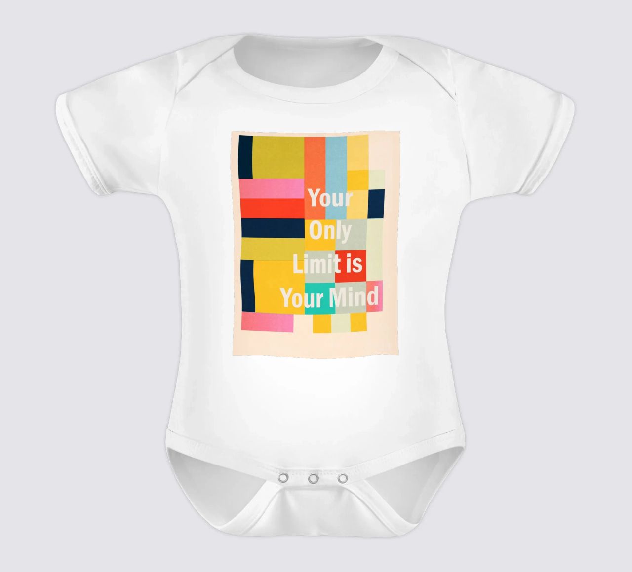 Your Only Limit Is Your Mind short-sleeve baby romper by Gaite