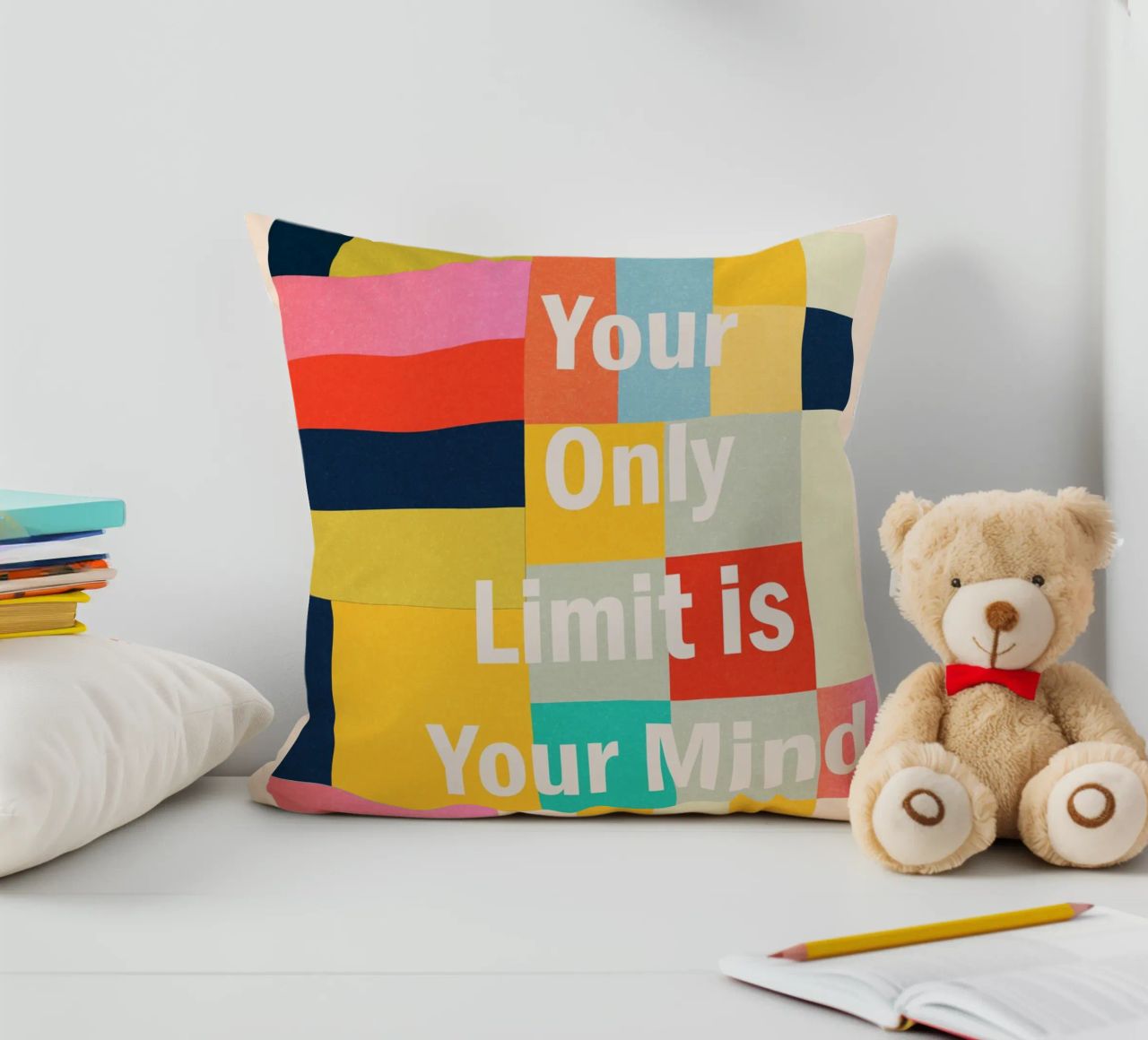 Your Only Limit Is Your Mind decorative cushion by Gaite