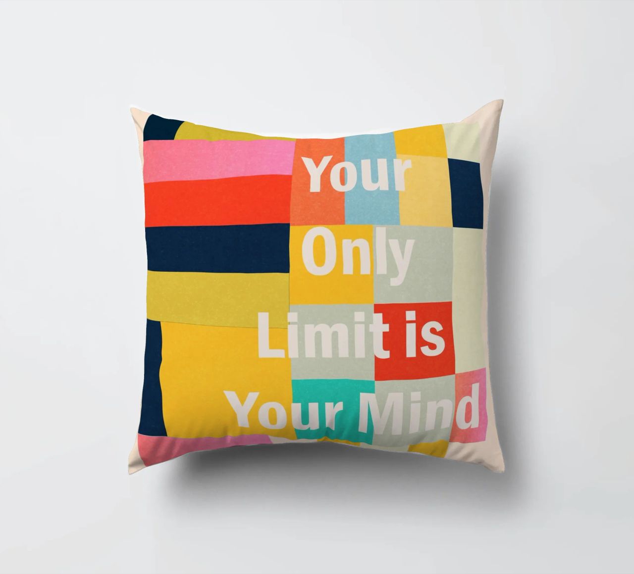Your Only Limit Is Your Mind decorative cushion by Gaite