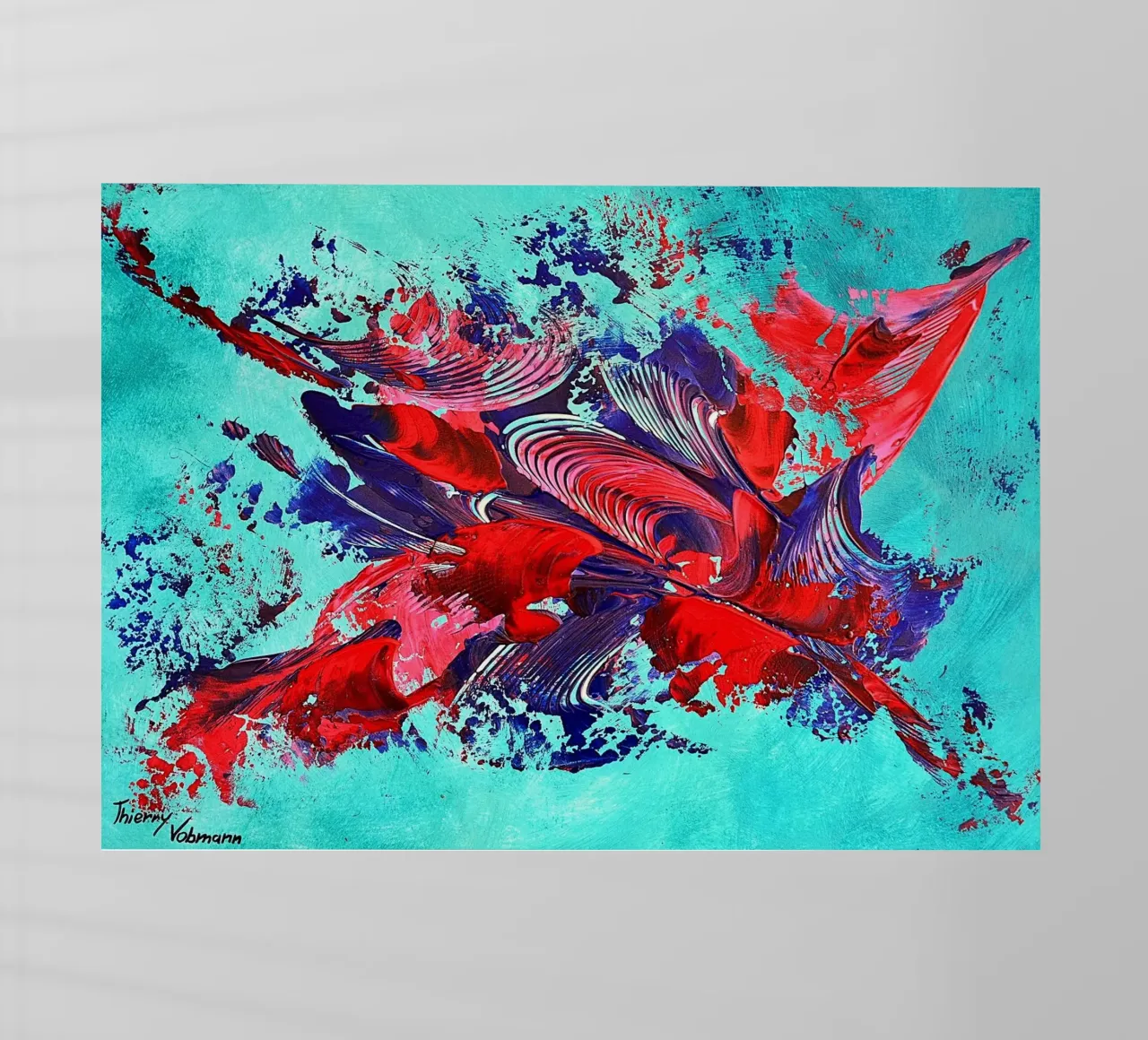 IDEAL GIFT 109 backlit folie van Thierry Vobmann Abstract painting