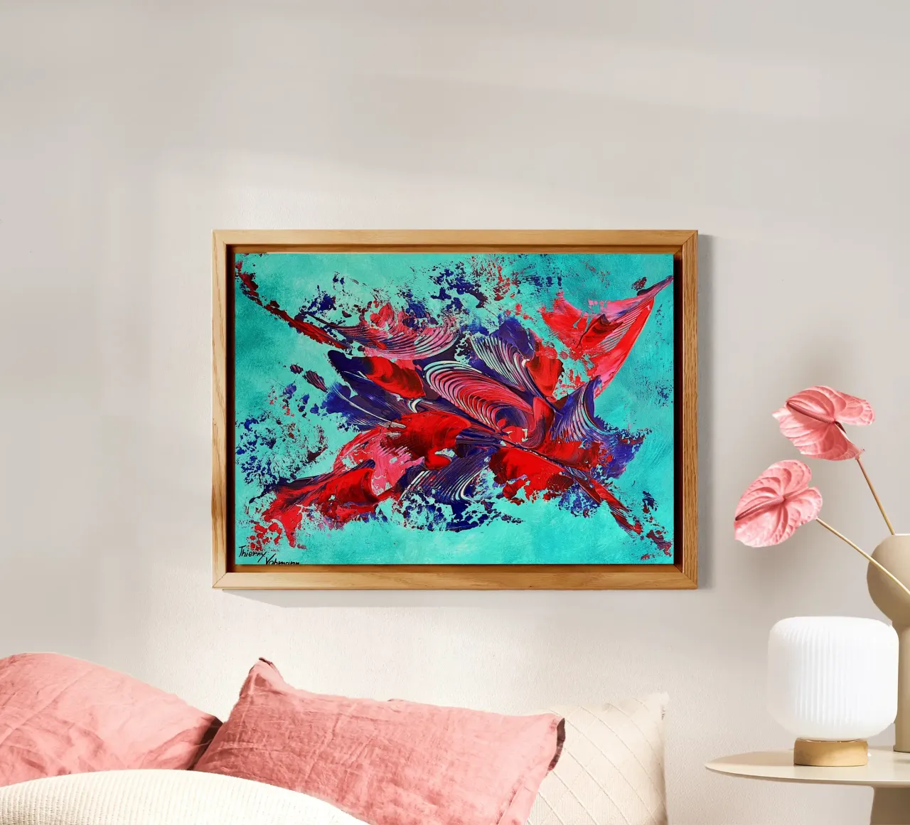 IDEAL GIFT 109 forex plate by Thierry Vobmann Abstract painting